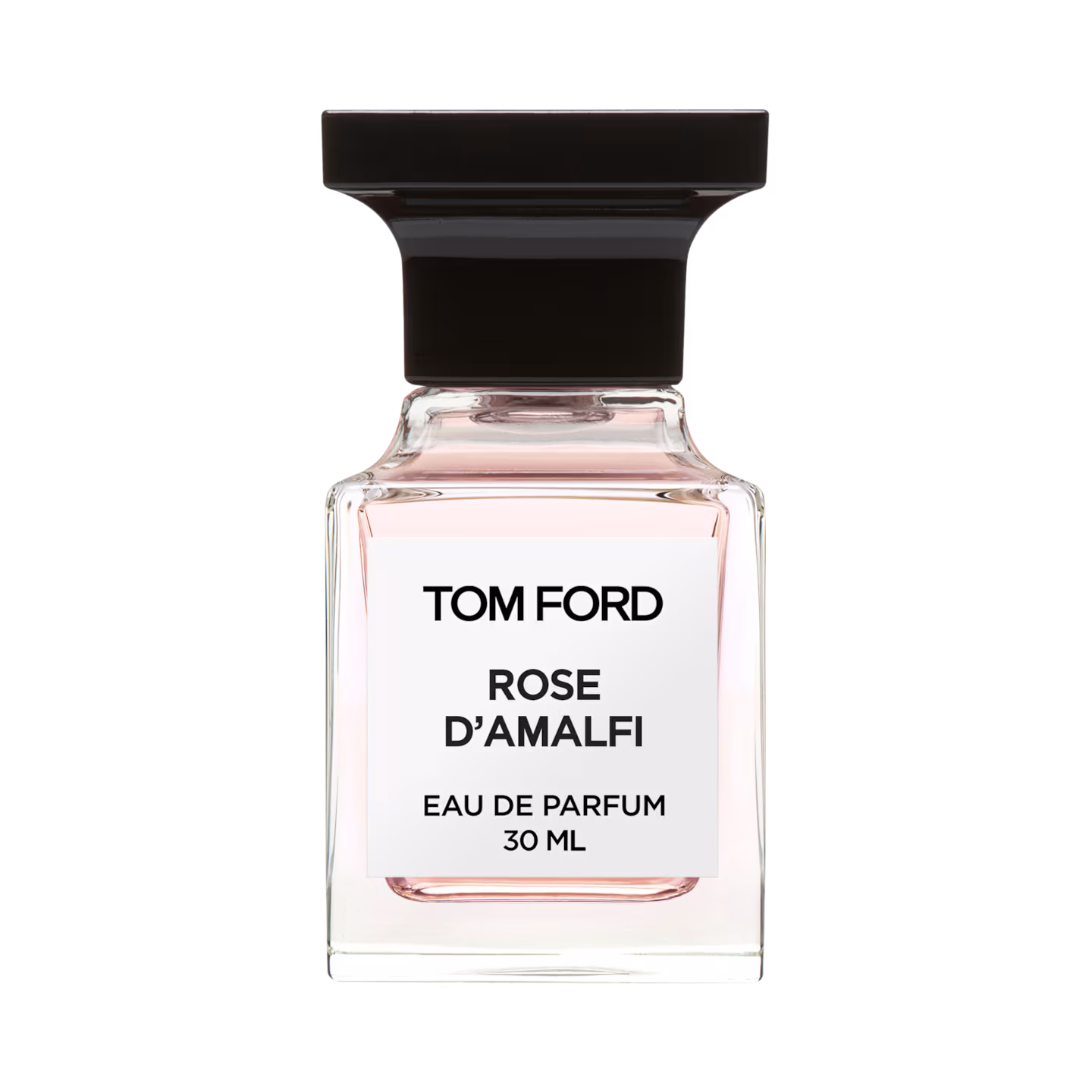 Parfum Tom Ford Rose d'Amalfi flacon transparent cu lichid roz pal, Private Blend