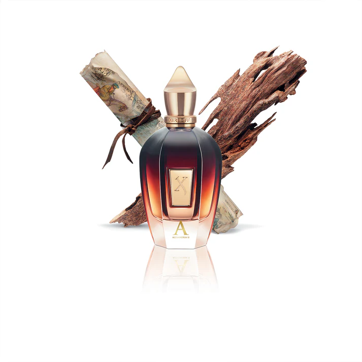 Xerjoff Alexandria II Parfum Xerjoff Alexandria II 100ml Oud Stars Collection flacon maro cu detalii aurii